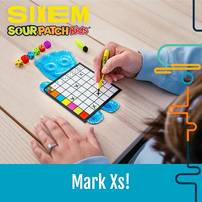 Sixem: Sour Patch Kids Dice Game | Speed, Strategy & Sabotage for Game Night | Perfect for Family Games | 2-5 Players, Ages 13+