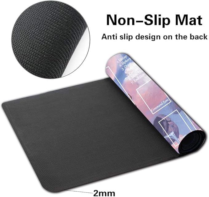 Board Game MTG Playmat Games Size 60X35 cm CCG Compatible for TCG RPG CCG Play mats (HEDRON-Crab-Zone)