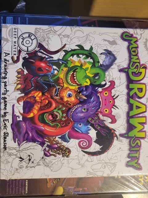 MonsDRAWsity, Drawing Party Game Based on Verbal Description, Take Turns Describing & Drawing a Bizarre Monster - Be The Player Whose Drawing Most Closely Matches, 8+, 3-8 Players