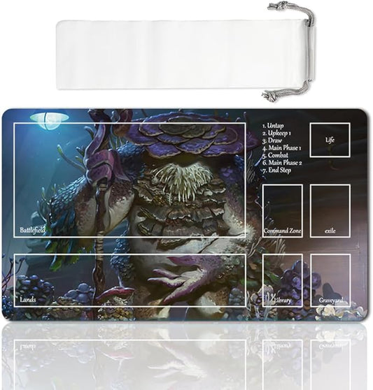 Board Game MTG Playmat Games Size 60X35 cm CCG Compatible for TCG RPG CCG Play mats (Slimefoot, The Stowaway-Zone)