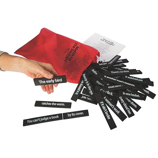 S&S Worldwide Match Up Sayings Game. Fun and Easy Memory Jogging Activity Suitable for Adults and Elderly with Mild Dementia.