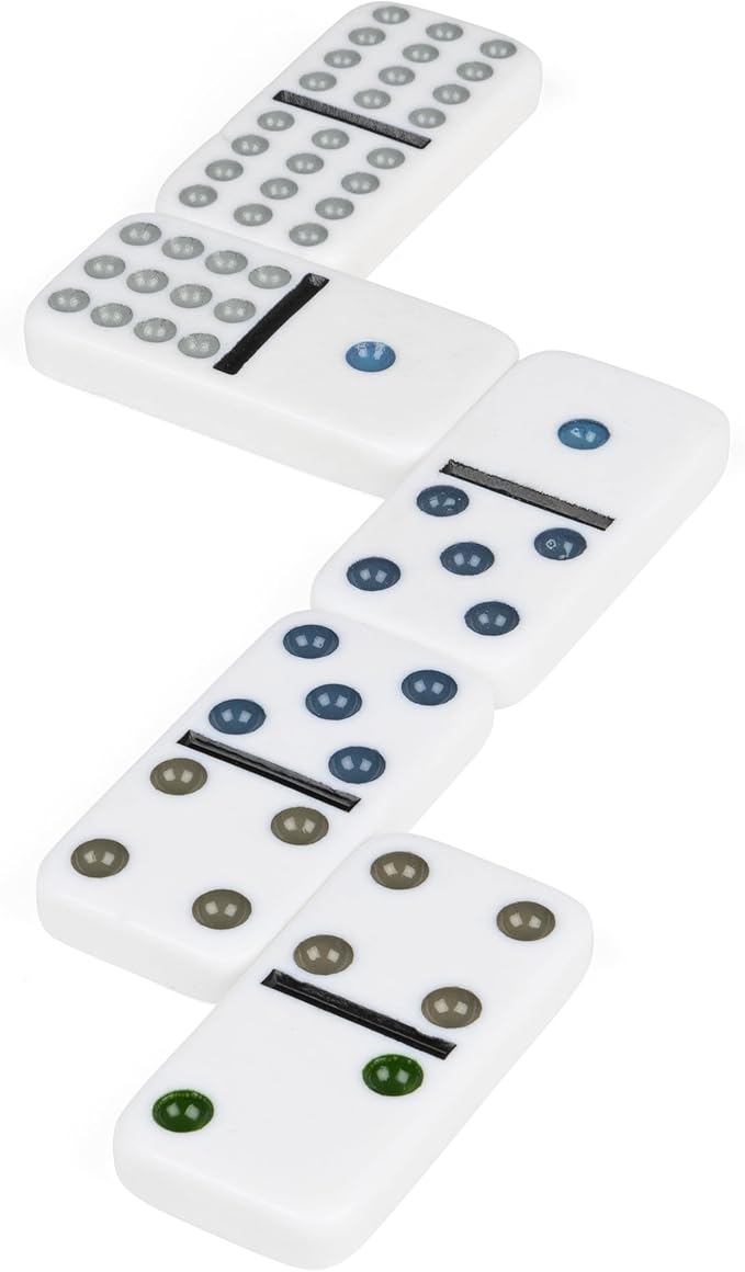 Spin Master Games, Cardinal Classics Double 12 Dominoes Set in Storage Tin, Family Board Games, 2-6 Players, for Ages 8 & Up