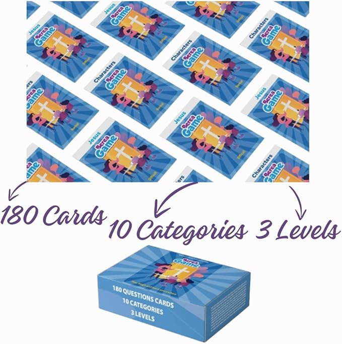 Fun Bible Trivia Challenge Came for Families, Fellowships and Bible Study - a Great Christian Gift to Master Bible