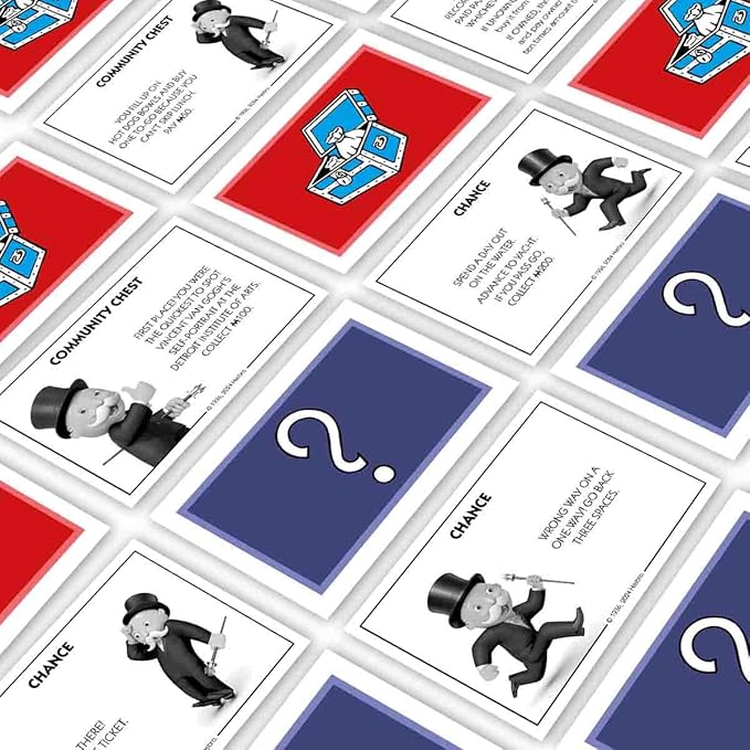 Monopoly Board Game Detroit MI Edition : 2-6 Players Family Board Games for Kids and Adults, Board Games for Kids 8 and up, for Kids and Adults, Ideal for Game Night