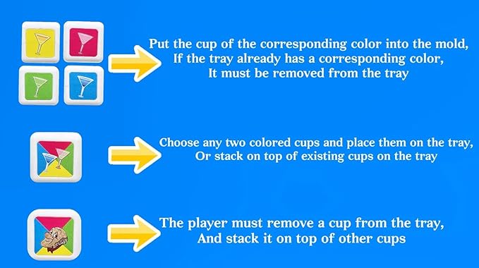 Wobbly Waiter Balance Game,Martini Glasses Stacking Game,2-4 Players Fun Family Party Topple Game,Suitable for Kids and Adults