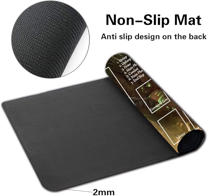 Board Game MTG Playmat Games Size 60X35 cm CCG Compatible for TCG RPG CCG Play mats (MEREN of Clan NEL TOTH-Zone)