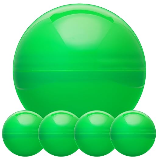 Big Claw Machine Capsules Green Plastic Sphere Party Favor Containers Round 5 pcs 7.9 inch Jumbo Plastic Christmas Ornaments Extra Large Candy Gift Box Empty Craft Party Supplies Vending Capsules
