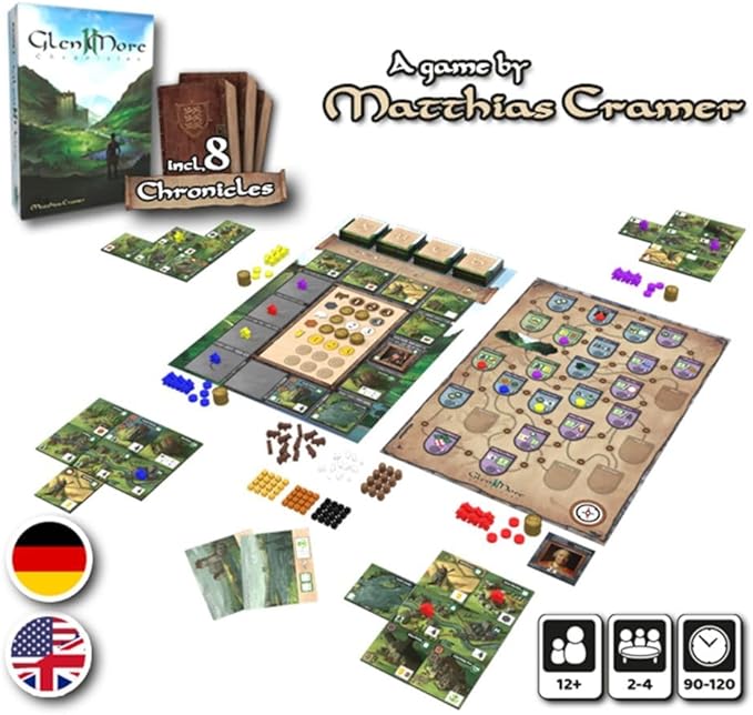 Hutter Trade: Glen More II: Chronicles - Board Game, Scottish History, Clan & Village Building, Resource Management & Development, Age 12+, 2-4 Player