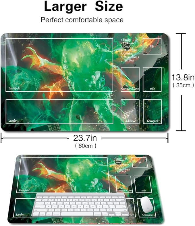 Board Game MTG Playmat Games Size 60X35 cm CCG Compatible for TCG RPG CCG Play mats (OMNATH, LOCUS of Rage-Zone)