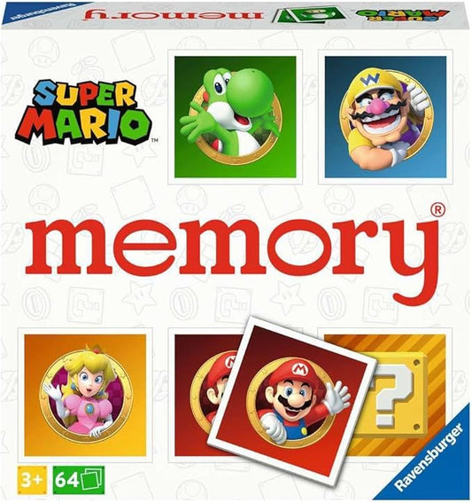 Ravensburger Super Mario Large Memory - Matching Picture Snap Pairs Game for Kids Age 3 Years and Up