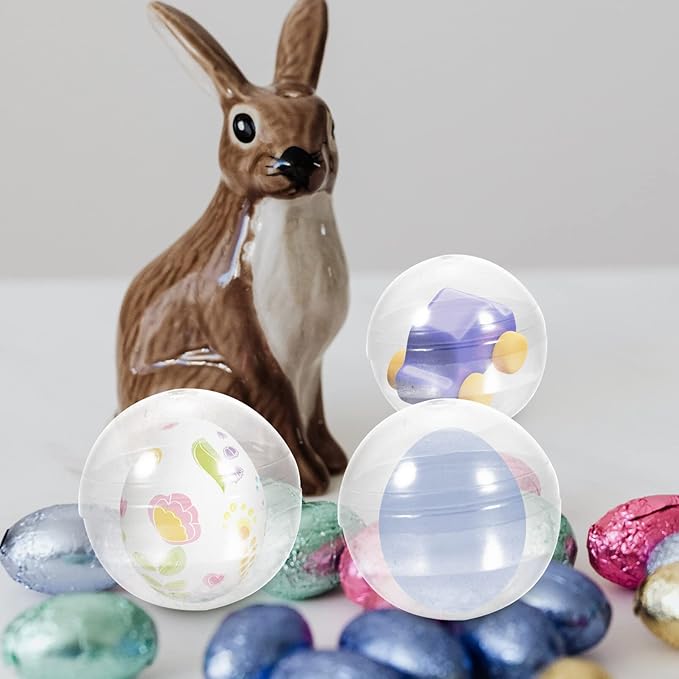 BESPORTBLE 50 Pcs Vending Machine Capsules, 1.75 Inch Small Empty Round Plastic Containers for Gumball Prizes and Party Favors