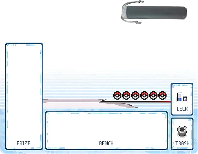 playmat Duel Mat Gaming Competition Pad Mat Card Binder Deck 23.6x13.7in (Blue)