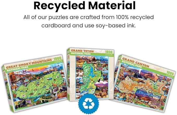 MasterPieces - 1000 Piece Jigsaw Puzzle, National Parks Patches, Fun for Adults, Family, Kids 19.25"x26.75"