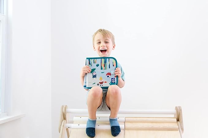 Jaq Jaq Bird Erasable Doodle Pad for Kids,Reusable Mess-Free Coloring and Toddlers Learning Toys-Chalkboard and Drawing Books-Includes 4 ButterSitx Chalks-GNO