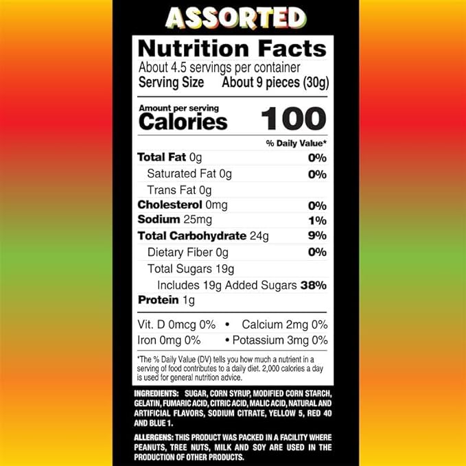 SOUR JACKS, Sour Wedges, Assorted Fruit Flavored Candy, 5oz Bag (12 Pack)