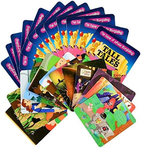 SCS Direct, Tall Tales Story Telling Board Game - The Educational Family Game of Infinite Storytelling -Award-Winning Educational Game, 5 Ways to Play - Promotes Creativity & Language Skill, Gift