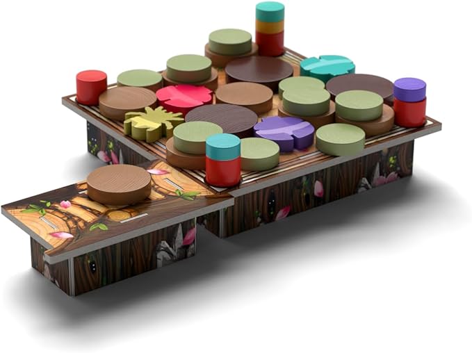 ALLPLAY Kabuto Sumo: Sakura Slam Board Game for Adults- The Return of The Coin Pushing Beetle Brawl - Standalone Sequel - Strategy Dexterity Game - 2-4 Players Ages 6+