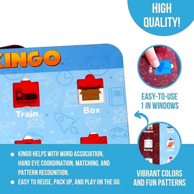 Regal Games Kingo Sight Words Edition Bingo Game - Educational Board Game for Preschool & Kindergarten - Fun Phonics & Vocabulary Builder for Home & Classroom - Kids Bingo Cards & Learning Resources