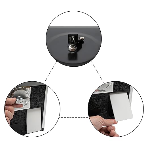 25 Cents Coin Operated Vending Machine, 20.87" Height Commercial Candy Gumball Machine Huge Load Capacity Candy Vending Machine, Big Capsule Vending Machine for 1.77-1.97in Ball Diameter (Black)