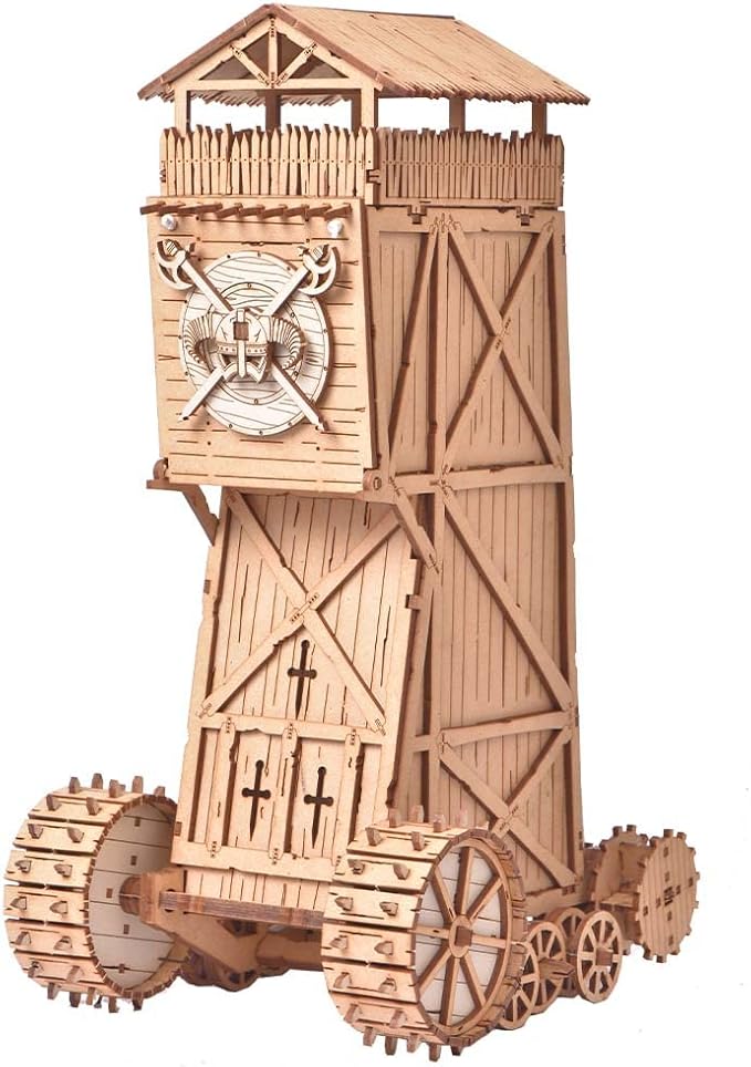 Juggernaut - Siege Tower - 3D Wooden Puzzle - DIY Mechanical Model Building Kit for Adults - Educational Toy - Creative Gift - Construction Toy