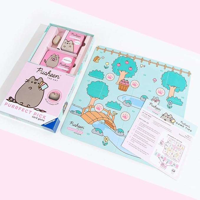 Ravensburger Pusheen Purrfect Pick Game - Fun Family Activity | Ideal for Cat Lovers and Pusheen Fans | Engaging Gameplay | Suitable for Ages 8 and Up | Pink Edition