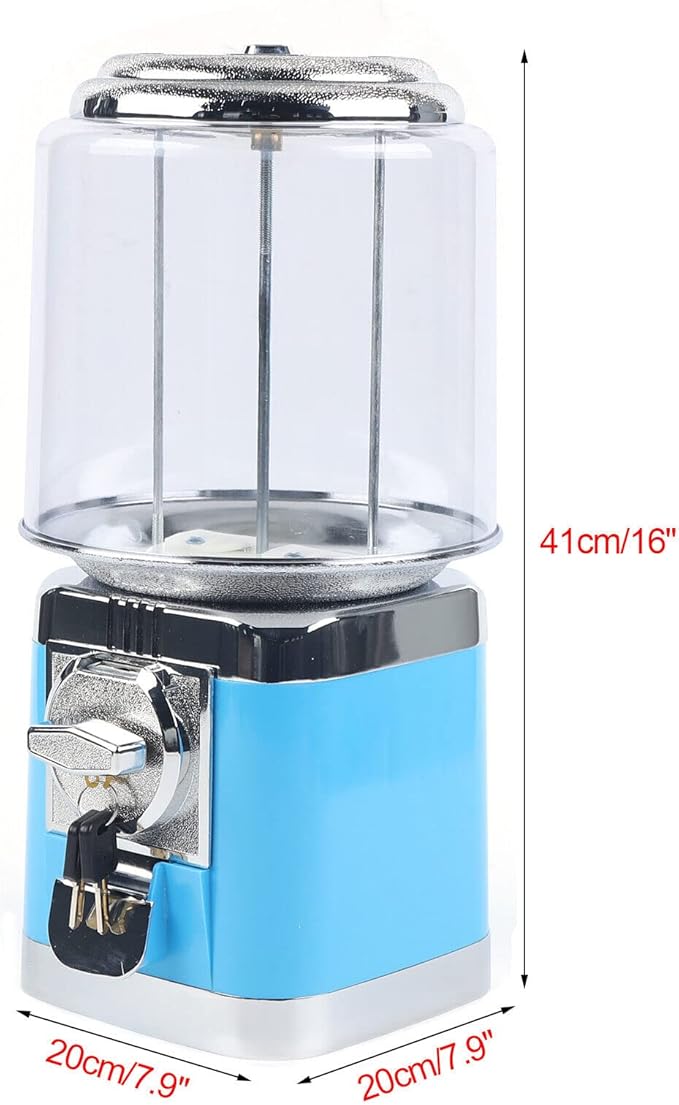 PanDair Gumball Vending Machine Child Toy Candy Machine, Capsules, Bouncy Balls Dispensers US Stock (Blue)