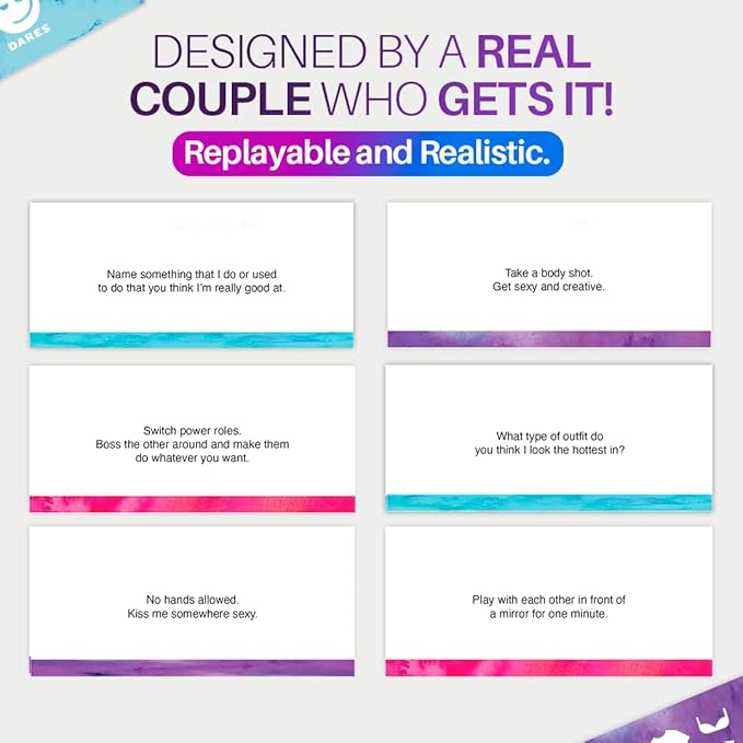 Why Don't We - Why Not? Fun and Romantic Board Game for Couples - 170 Cards with Conversations Dares and More for 2 Players