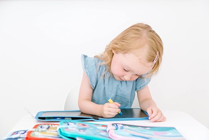 Jaq Jaq Bird Erasable Doodle Pad for Kids,Reusable Mess-Free Coloring and Toddlers Learning Toys-Chalkboard and Drawing Books-Includes 4 ButterSitx Chalks-MER