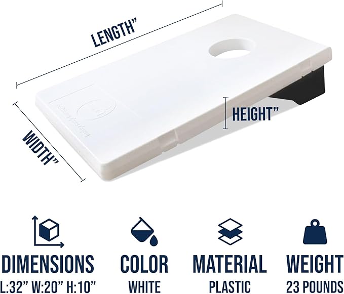 Driveway Games All Weather Corntoss Bean Bag Cornhole Yard Game Set for Indoor and Outdoor Use with 2 Target Boards and 8 Bean Bags