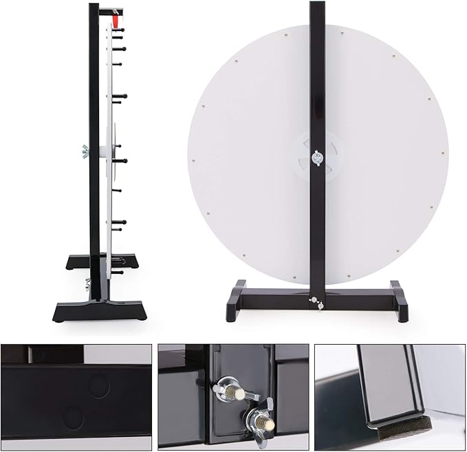 24 Inch Heavy Duty Spinning Prize Wheel - 14 Slots Color Tabletop Roulette Wheel of Fortune - Spin the Wheel with Dry Erase Marker and Eraser Win - Spinner Wheel Game for Carnival and Trade Show