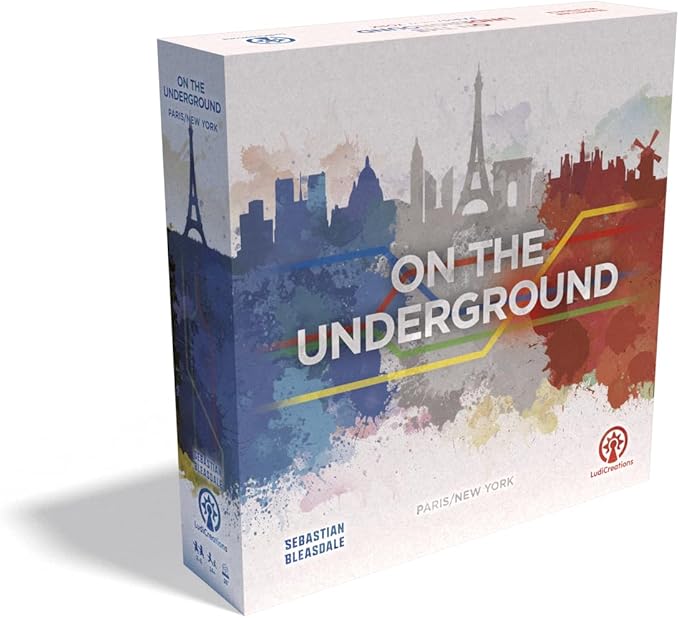 On The Underground: Paris/New York - Train Route Building, Strategy Board Game, 2 City Maps, Family Game, Ages 14+, 2-5 Players, 60 Min