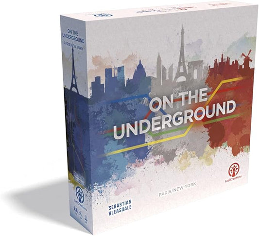 On The Underground: Paris/New York - Train Route Building, Strategy Board Game, 2 City Maps, Family Game, Ages 14+, 2-5 Players, 60 Min