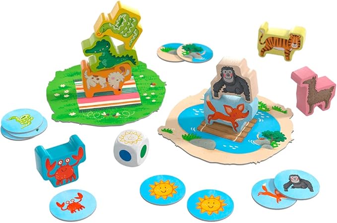 HABA My Very First Games - Animal Upon Animal Junior: Toddler Stacking Game for Preschool Learning Activities & Fun Family Games for Ages 2+