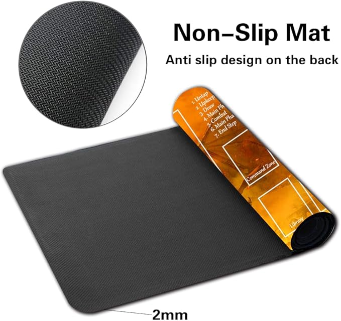 Board Game MTG Playmat Games Size 60X35 cm CCG Compatible for TCG RPG CCG Play mats (Nicol Bolas-Zone)