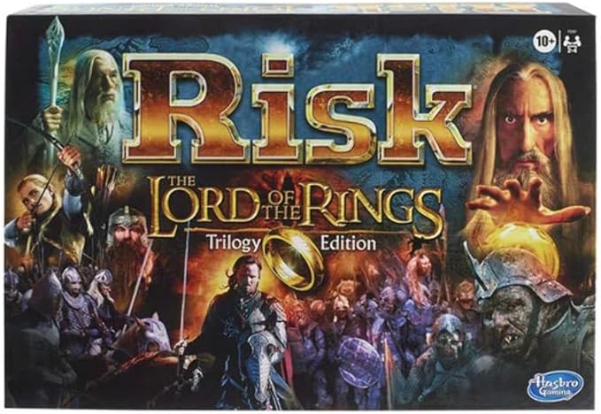 Hasbro Gaming Risk: The Lord of The Rings Trilogy Edition Strategy Family Board Games, Ages 10 and Up, for 2-4 Players (Amazon Exclusive)