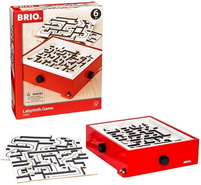 BRIO World 34020 Labyrinth Game + Extra Boards | Skill-Enhancing Puzzle | Engaging Activity for Kids & Teens | Promotes Cognitive Abilities