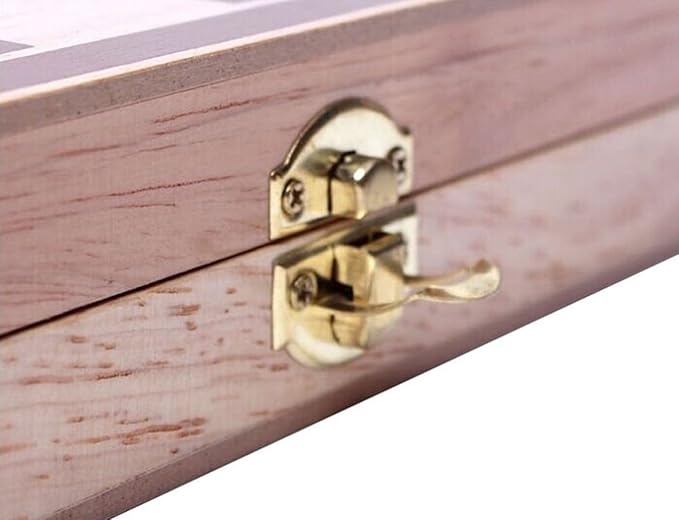 BlueSnail 15" Classic Vintage Standard Folding Wooden Chess Set, Foldable Games Board Crafted Carved