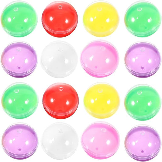 Vaguelly 50Pcs Colorful Plastic Vending Machine Capsules 1.1 Inch Round Balls for Gumball Machines, Party Favors, DIY Crafts, and Surprise Prizes