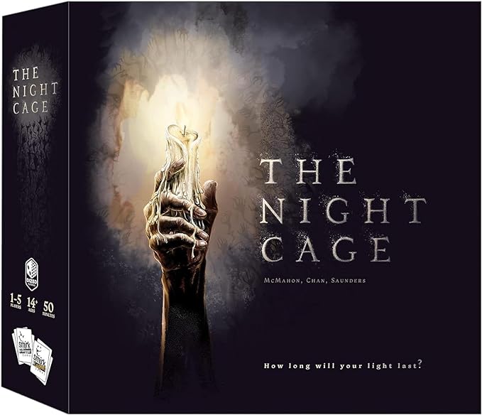 The Night Cage by Smirk and Dagger, a Spooky Cooperative Strategy Game, 1-5 Players Lost in a Dark Maze with only a Candle, Fun Horror Themed Tile Laying and Perfect for Game Night, Adults, Teens 14+