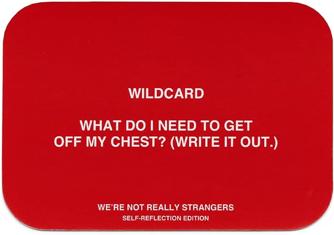WE'RE NOT REALLY STRANGERS Self-Reflection Edition Card Game – 52 Introspective Cards, Pen, & Journal - for Emotional Growth for Singles, Couples, Adults, & Teens, Ages 15+, 1-2 Players