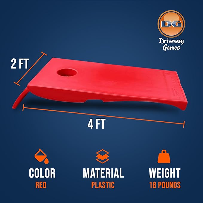 Driveway Games All Weather Corntoss Bean Bag Cornhole Yard Game Set for Indoor and Outdoor Use with 2 Target Boards and 8 Bean Bags