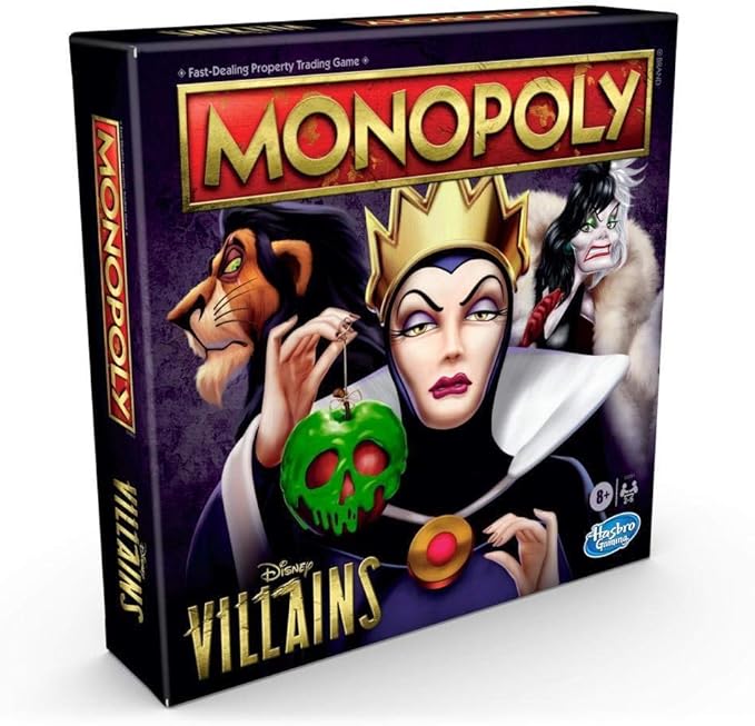 Monopoly: Disney Villains Edition Board Game for Kids Ages 8 and Up, Play as a Classic Disney Villain