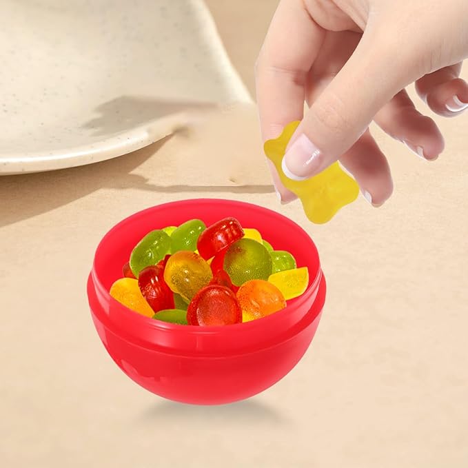 50PCS Vending Machine Capsules,1.97Inch Empty Round Balls Plastic Gumball Containers for Birthday Christmas Party Favor