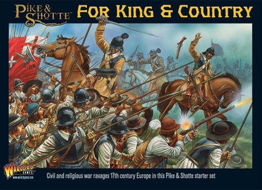 Warlord Pike & Shotte for King & Country Game - Role Playing Strategy Board Games for Adults, Table Top 17th Century Strategic Wargaming Kit - Tabletop Military History RPG with Terrain
