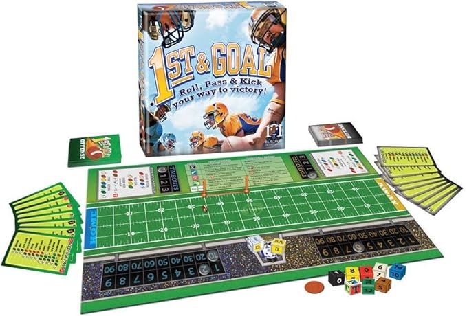 R&R Games 1st & Goal, Football Board Game for Adults and Kids, Ideal for Family Night