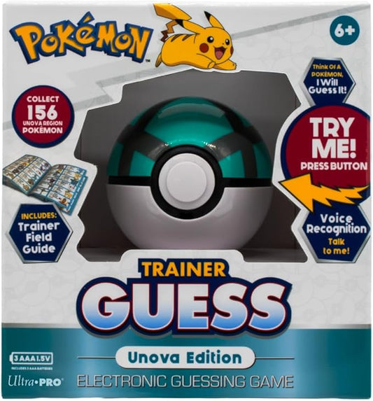 Ultra PRO Pokémon Trainer Guess: Unova Edition, I Will Guess It! Electronic Voice Recognition Guessing Brain Game Pokemon Go Digital Travel Board Games Toys - Talk to Your Poke Ball