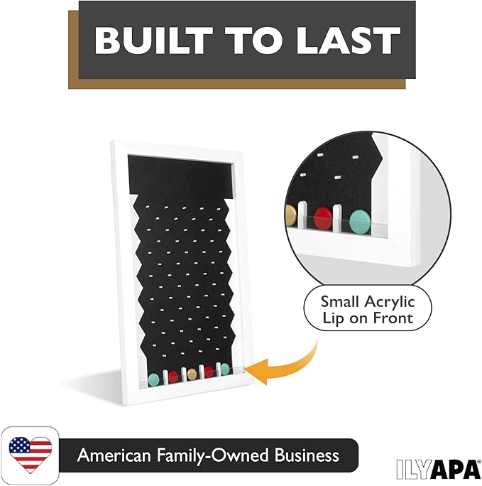 Ilyapa Large Prize Drop Board Game - 18x28 Inch Portable Penny Drop Game for Events and Trade Show - Wooden A-Frame Chalkboard Sign, Eraser