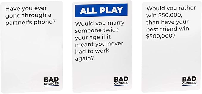 BAD CHOICES Party Game + After Dark Edition Set - Hilarious Adult Card Game for Friends, Fun Parties and Board Games Night with Your Friends