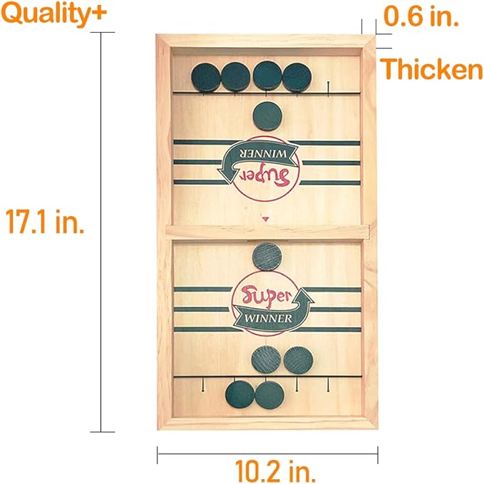Fast Sling Puck Game,Sling Puck Game,Slingpuck Games Toy,Paced Super Winner Board Games Toys for Kids & Adults Medium Size