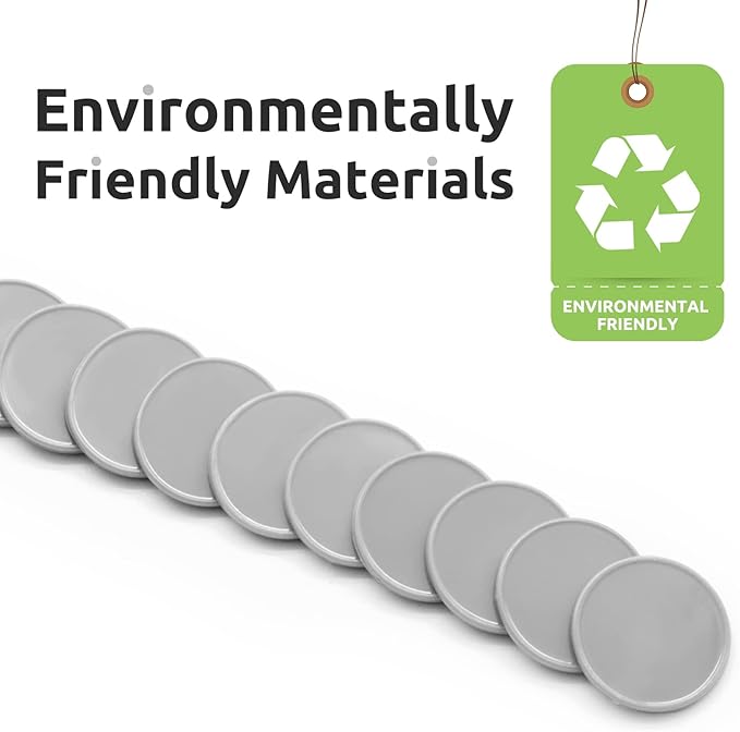 Set of 100 Opaque Plastic Learning Counters Mini Poker Chips Game Tokens with Storage Box (LightGray, 1 Inch)